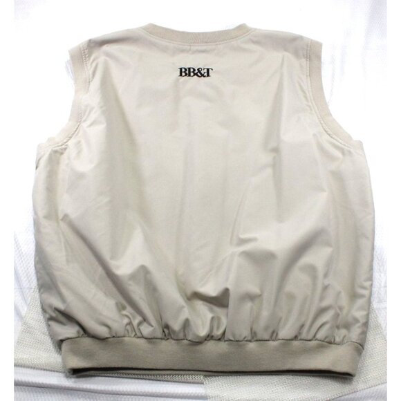 North End XL Beige Sleeveless Golf Vest With Embroidered Logo & Pockets - Picture 10 of 11
